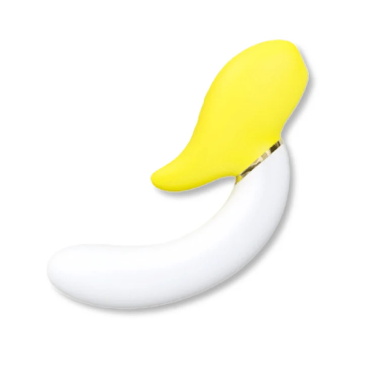 VigorLove - Rotating Banana Vibrator Sucking Double Vibration Masturbation Sex Toy