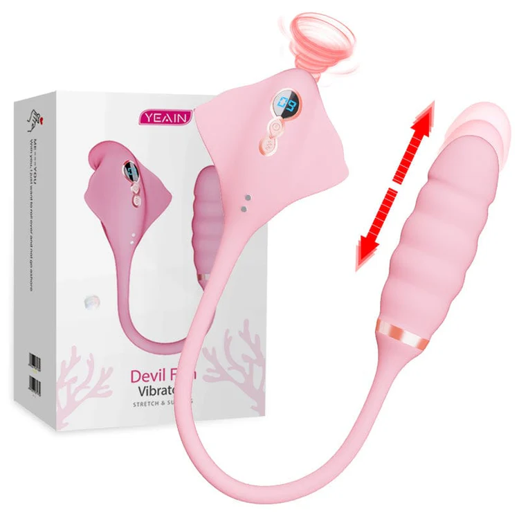 VigorLove - Magic Stick Vibrator for Women Telescopic Sucking Vibrator Vibrating Egg