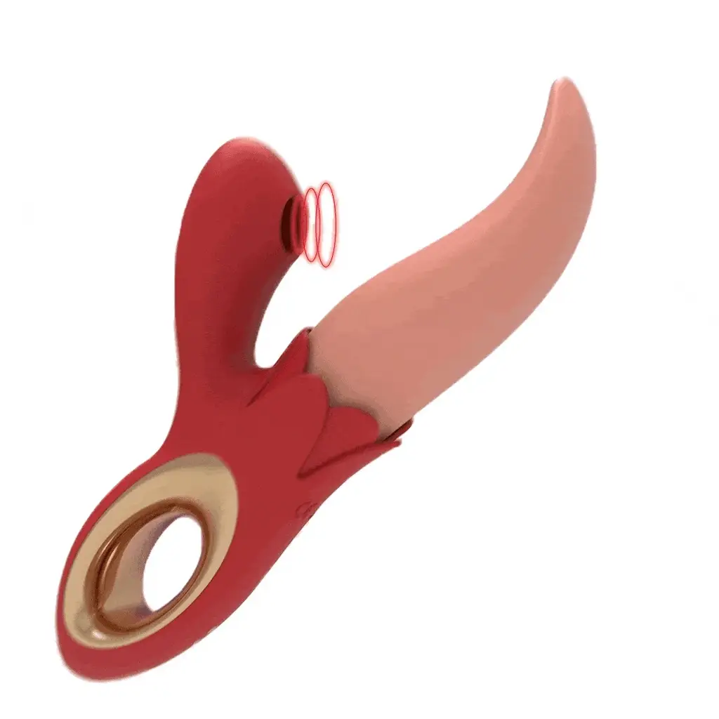 VigorLove- Multiple Frequency Conversion Sucking / Tapping Rose Tongue-licking Vibrator