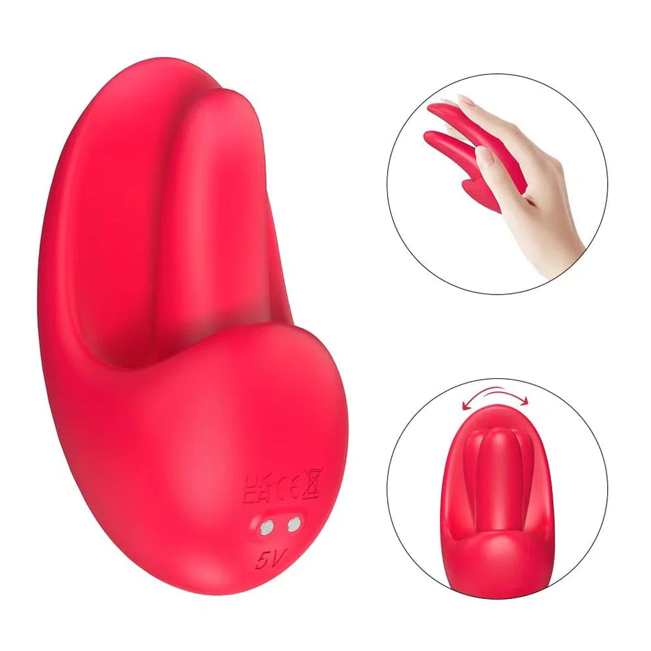 VigorLove - Tongue Shape Licking Nipples Clit Stimulation Vibrators For Women