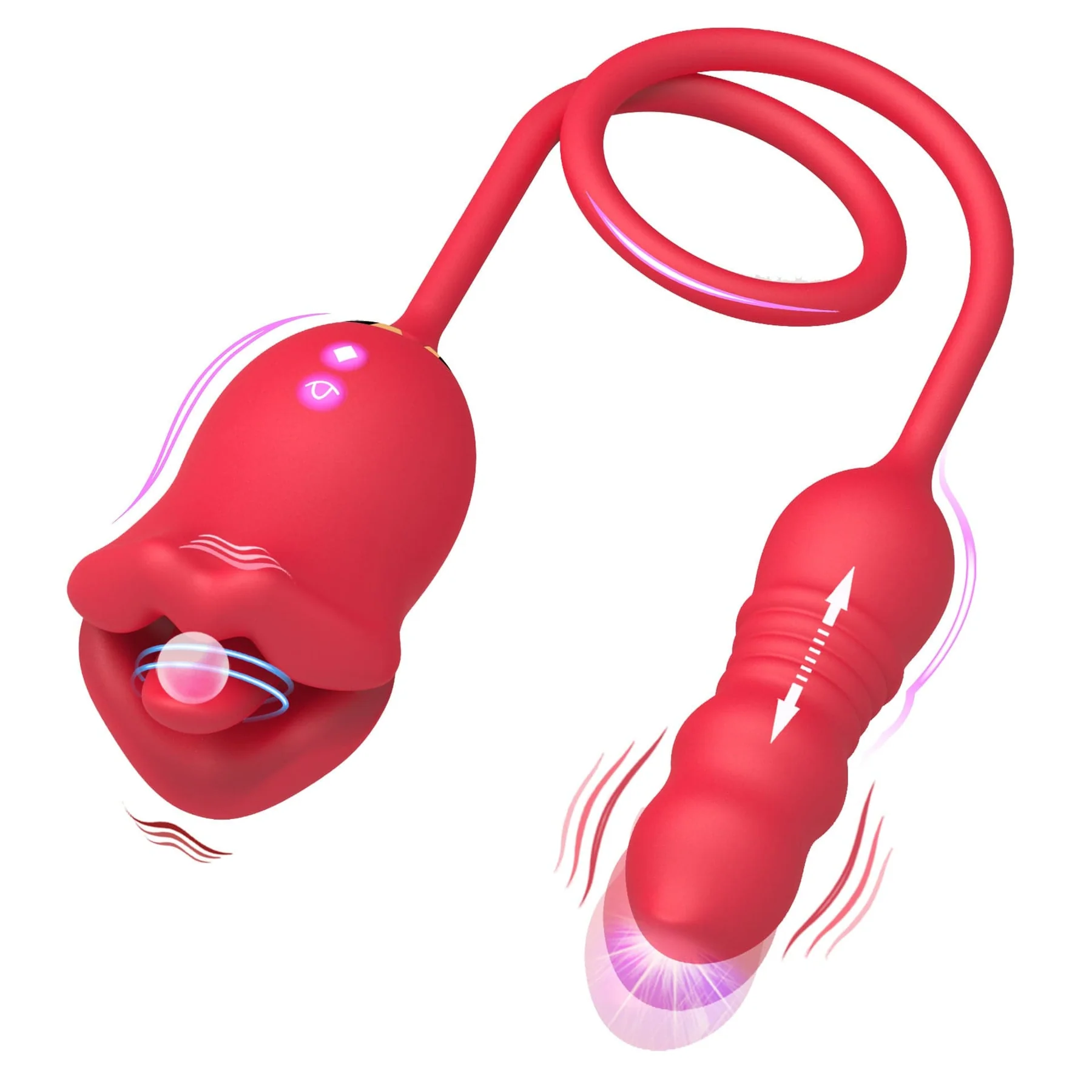 VigorLove - Big Mouth Tongue Licking Vibrator Female Masturbation