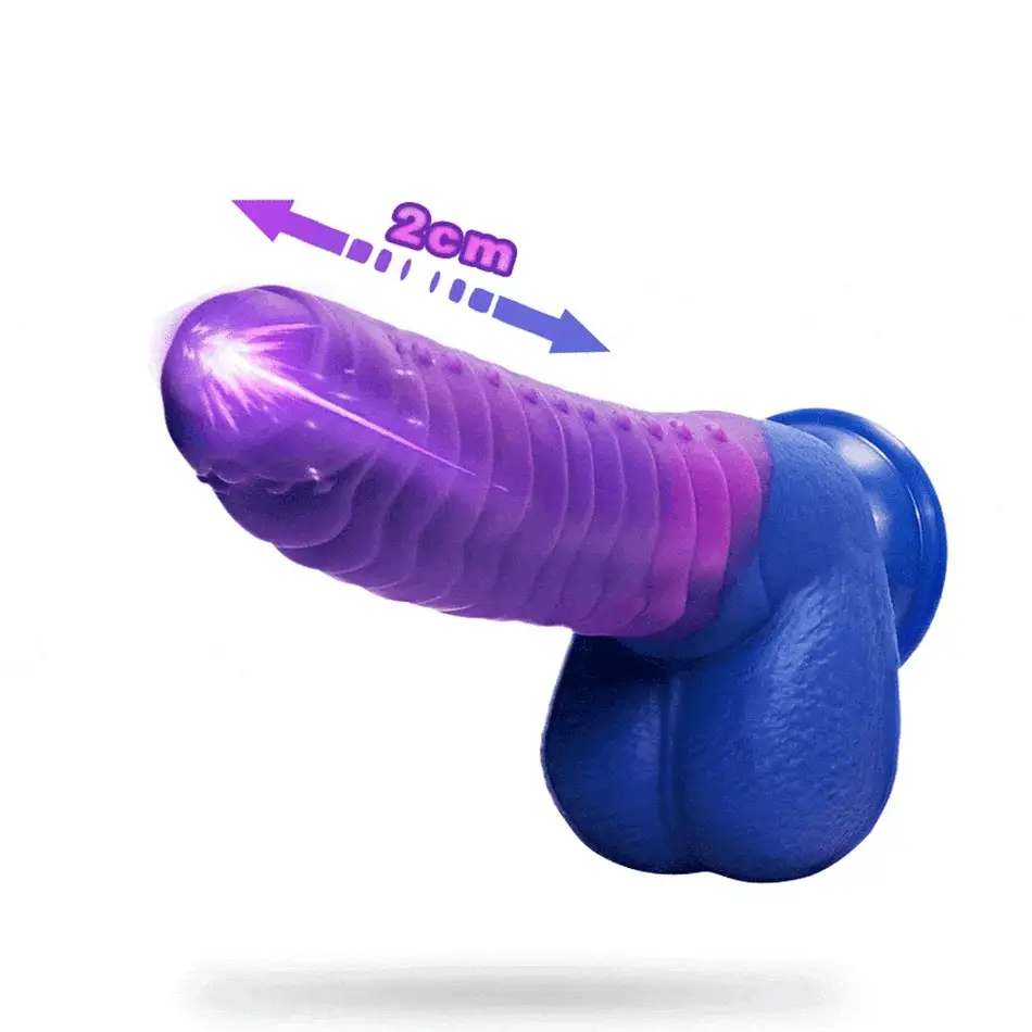 6.3‘’ VigorLove - Telescopic Dildo Silicone Realistic Big Fake Penis Dildo Vibrator