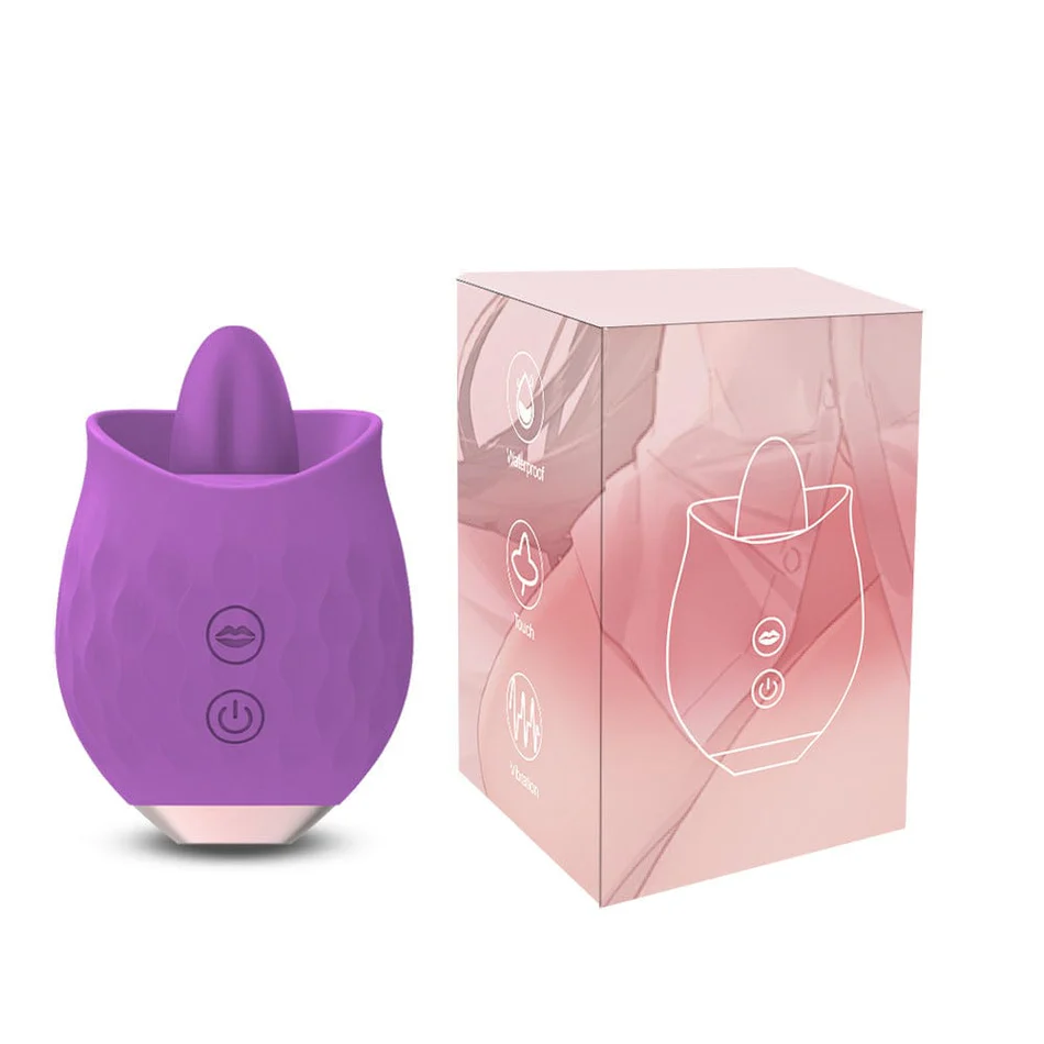 VigorLove - Rose Toy Vibrator For Wome Clitoral Tongue Licking Vibrator