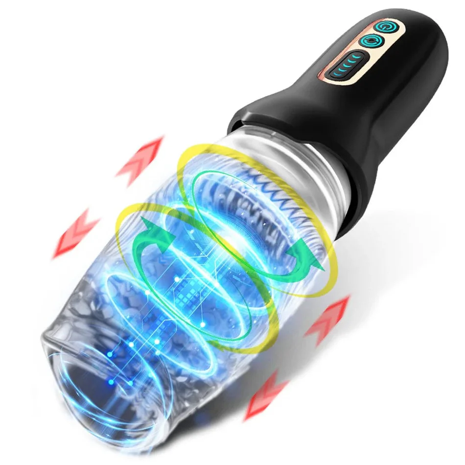 VigorLove - Gawk Gawk 3000 MAX Rotating Vibrating Telescopic Blowjob Masturbator