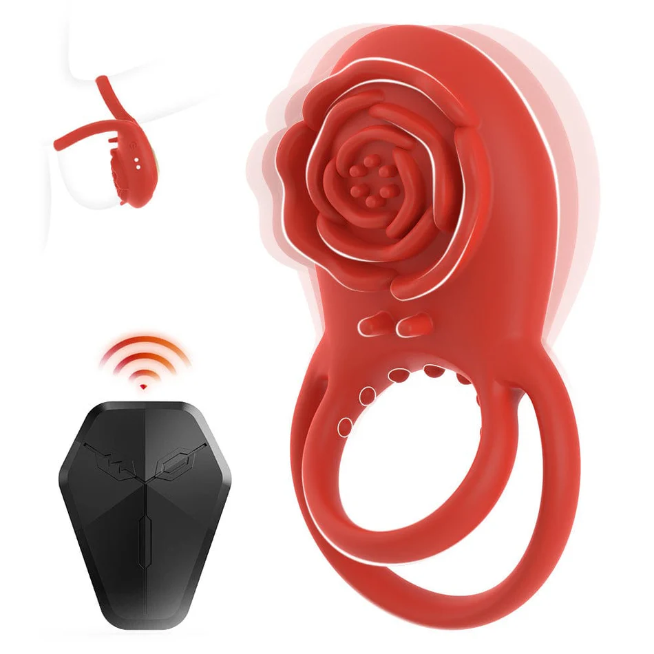 VigorLove - Rose Clitoral Stimulator Couples Sex Toys for Men Women Pleasure