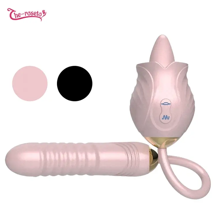 VigorLove - New Rose Toy Warming G-spot Tongue Licking Vibrator