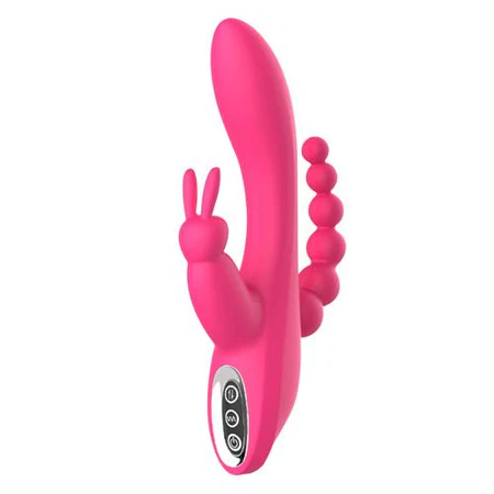 VigorLove - Clitoris Stimulation Vibrator 3-in-1 G-Spot Rabbit Anal Dildo Vibrator