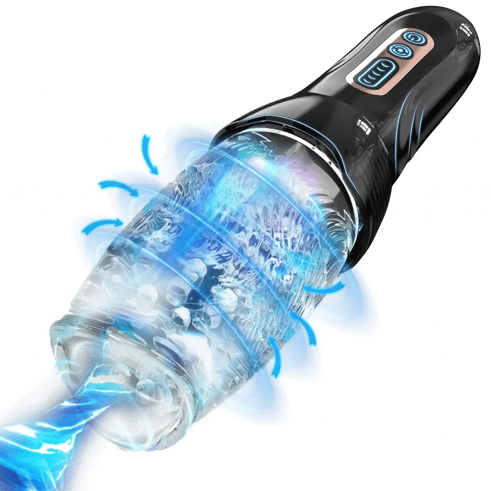VigorLove - 3.0 Version Male Rose Thrusting Rotating And Vibrating Oral Sex Masturbation Cup