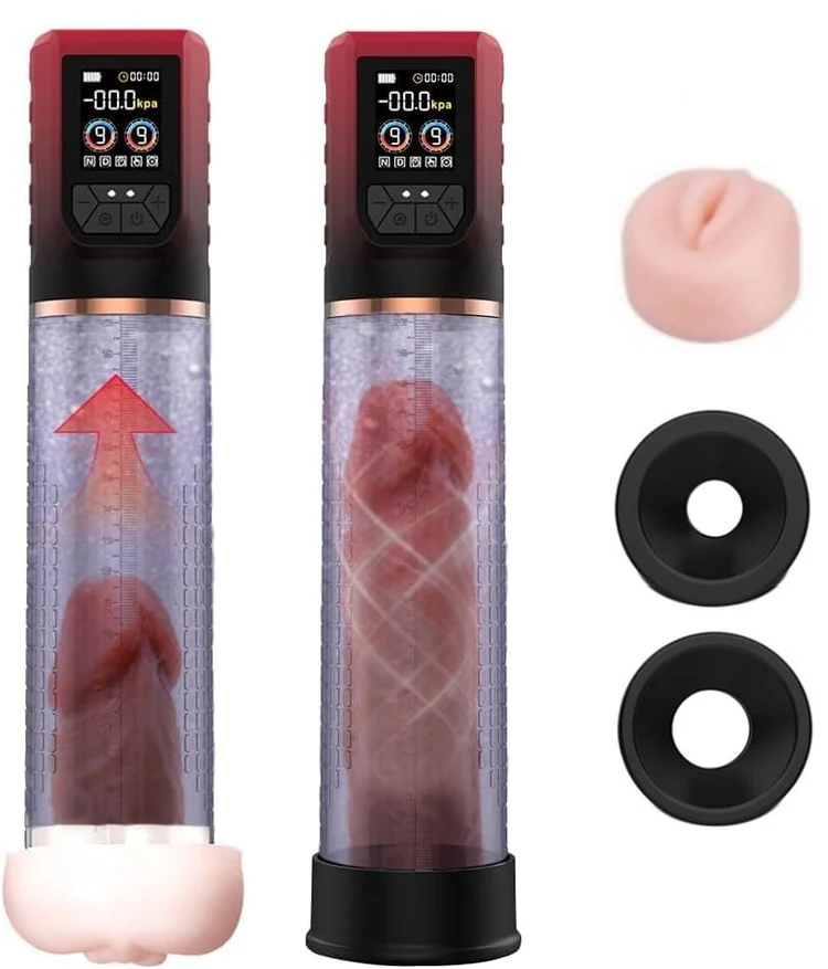 Automatic Suction Vibration Penis Enlargement Pump with Rose Shaped Inner Sleeve